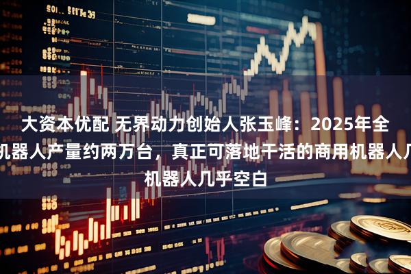 大资本优配 无界动力创始人张玉峰:2025年全球人形机器人产量约两万台,真正可落地干活的商用机器人几乎空白